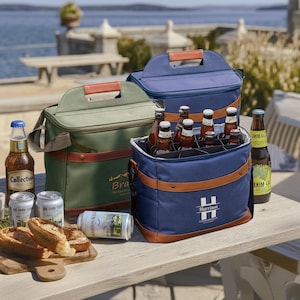 Customized Embroidered Lunch Bag - Personalized Name and Color - Perfect Groomsman Gift/Father&#39;s Gift - Unique and Practical Gift