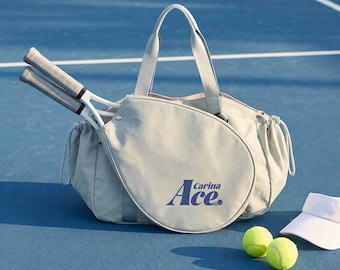 Custom Tennis Bag for Women, Personalized 2-in-1 Tennis Tote with Detachable Racquet Sleeve, Monogrammed Tennis Gift, Pickleball Bag