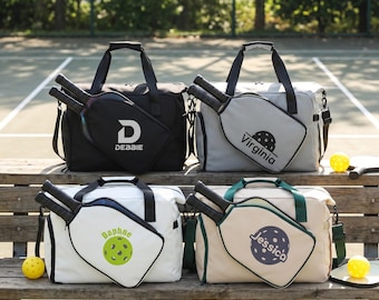 Bolsa personalizada para pickleball, bolsa impermeable para raqueta, bolsa de lona con compartimento para zapatos.