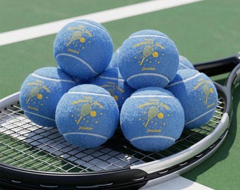 Custom Mother's Day Tennis Balls with Name,  Personalized Tennis Player Gift, Standard 2.52in Size