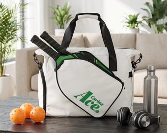 Personalized Pickleball Bag, Water-Repellent Racket Tote, Shoe Compartment Duffel