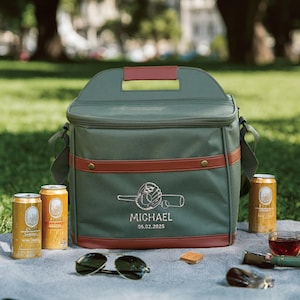 Customized embroidery Lunch Cooler Bag with Name, Back-to-school gifts for children, Gifts for baseball players