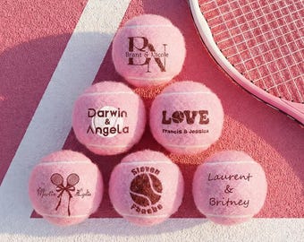 Custom Tennis Balls with Name & Logo, Personalized Tennis Gift for Coach, Tennis Player Keepsake, Senior Night Sports Gifts