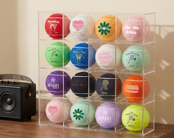 Custom Mother's Day Tennis Balls with Name,  Personalized Tennis Player Gift, Standard 2.52in Size