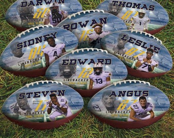 Custom Football Personalized with Photo & Text, Back to School gift, Gift for Him, Dad, Coach