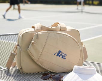 Custom Tennis Bag for Women, Personalized Tennis Tote, Monogrammed Tennis Gift, Pickleball Bag