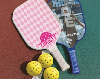 Custom Pickleball Paddle with Name, Pickleball Lovers Trophy, Unique Birthday Pickleball Racket Gift, Fun Sports Gift