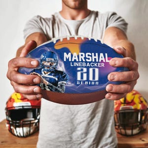 Photo de football personnalisée, Cadeau rugby personnalisé, Commémoration d&#39;une équipe de football, Cadeau entraîneur de football, Cadeaux d&#39;anniversaire pour passionnés de football