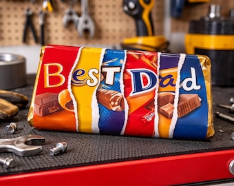 Bundel Papa-chocoladepapiertjes | Vaderdagcadeau | Nieuwigheid chocoladeverpakkingen (digitale download)