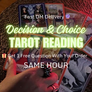 Beslissing en keuze tarotlezen – 5 kaarten gespreid – directe digitale download – gepersonaliseerde begeleiding