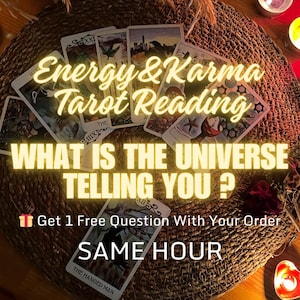 Energie en karma Tarot lezing - 5 kaarten uitgespreid - spirituele begeleiding - gepersonaliseerd spiritueel inzicht - directe digitale download