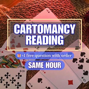 Personalized Cartomancy Reading With Playing Cards – Fortune Telling – Same Hour Reading – Psychic Reading – Tarot Reading