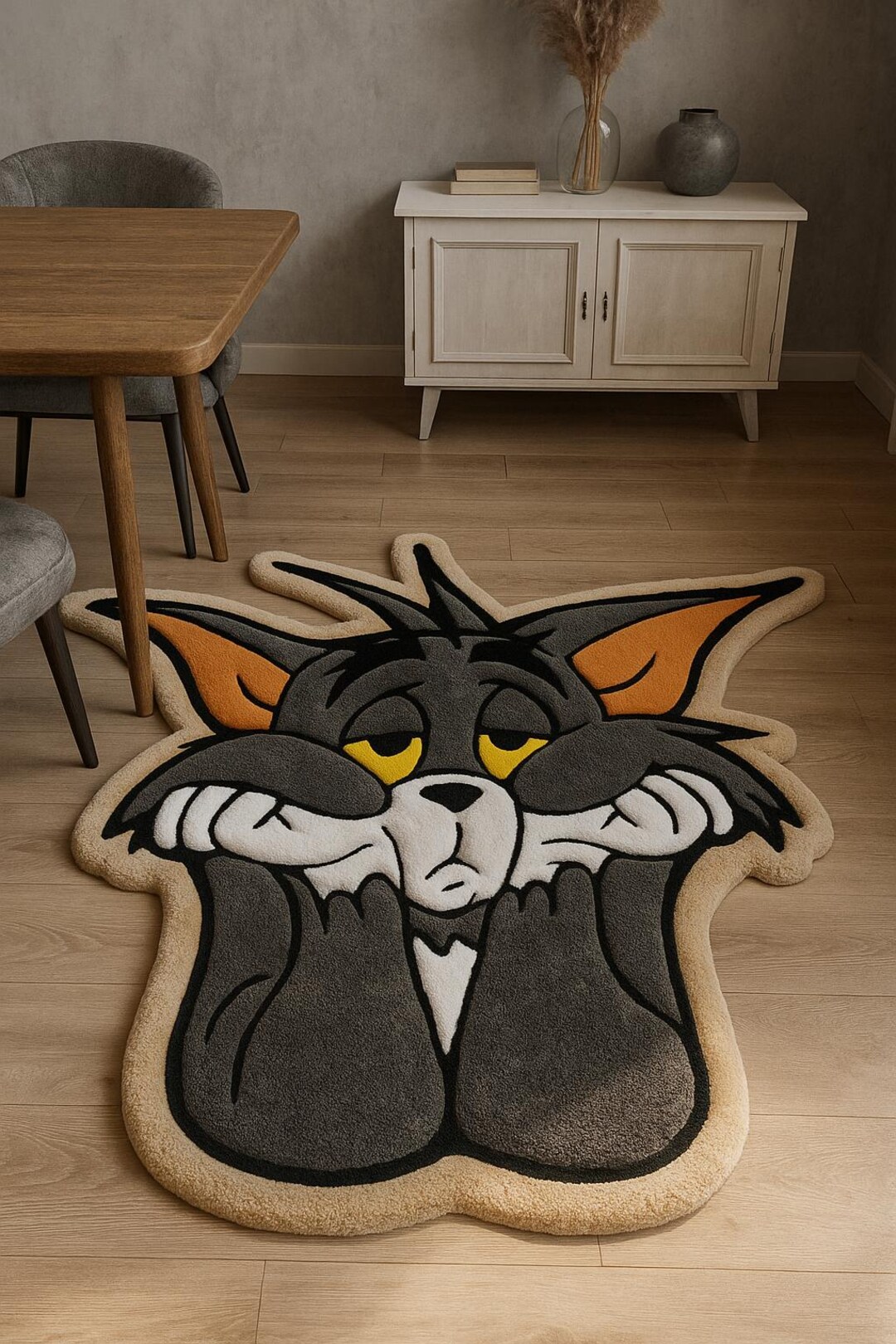 Sad Tom Tufted Rug | Iconic Cartoon-inspired Floor Art for Bold ...