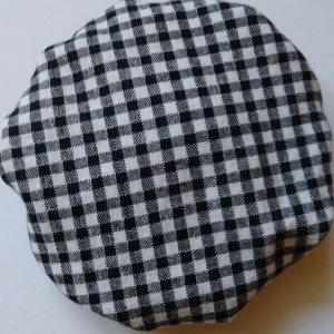 Fabric Doorknob Cover Black and White Checkered