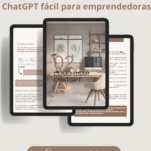 Easy ChatGPT guide for female entrepreneurs in Spanish; ChatGPT for digital business; MRR-PLR resale rights; AI image 2