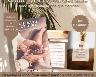 Design Your Destiny | Manifestation Guide in Spanish | Editable PLR on Canva | Resale Rights | Abundance Mindset