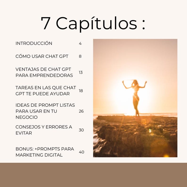 Easy ChatGPT guide for female entrepreneurs in Spanish; ChatGPT for digital business; MRR-PLR resale rights; AI image 4