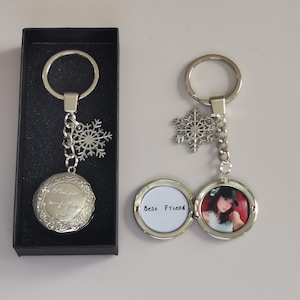 Personalized Photo Keychain Multiple Charm, Silver Box Locket Keychain with Photo and Name, Bag Charm Accessories Gift, Anniversary Gift