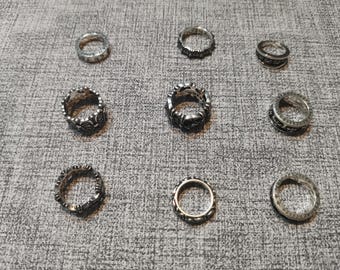 Heavy Vintage Stephen Dweck Sterling Silver Carved Black Heavy Vintage Stephen Dweck Sterling Silver Carved Black