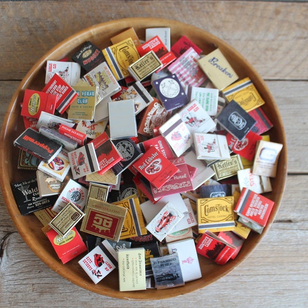 Vintage Matchbooks // Lot of 10, 20, 30 // Instant Collection // Random