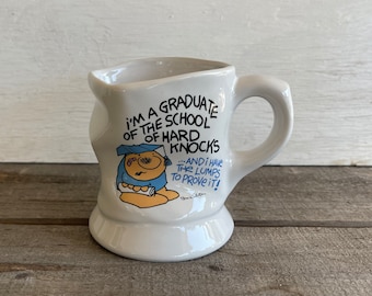 Vintage Ziggy Mug // Graduate of the School of Hard Knocks // 1988 Tom Wilson
