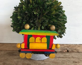 Vintage Christmas Ornaments--Toy Train Car
