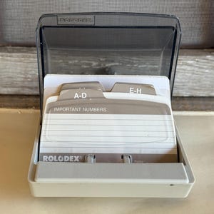 Vintage Rolodex Petite Address Book Model No. S-300C // Grey Dividers // Vintage Office