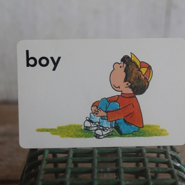 Vintage 1970s Flash Card // Boy