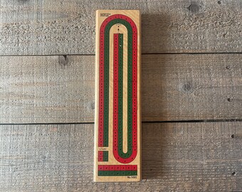 Vintage Hoyle No. 5022 // 3 Track Cribbage Board // Vintage Game Night // 1970's