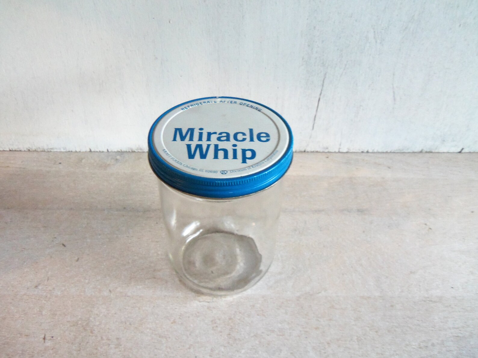 Vintage Miracle Whip Jar Etsy