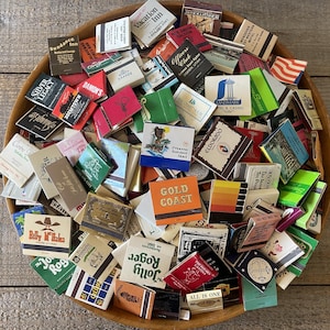 Random Vintage Matchbooks // Lot of 10, 20, 30 // Instant Collection // Variety of Years, Locations & Types of Establishments