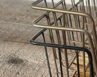 Vintage Metal Letter Tray //  Vintage Office // You Choose: Silver, Gold or Black
