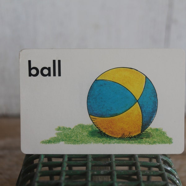 Vintage 1970s Flash Card // Ball