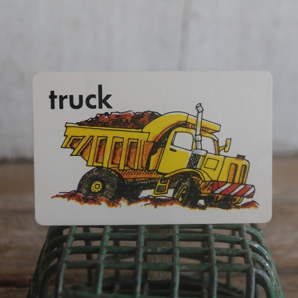 Vintage 1970s Flash Card // Truck