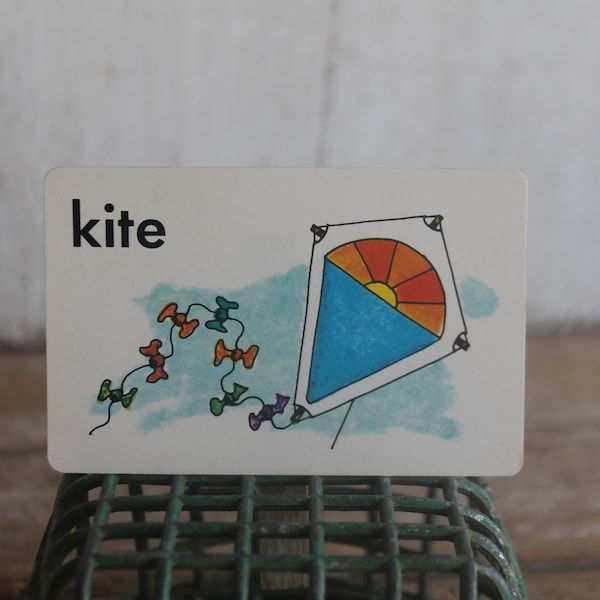 Vintage 1970s Flash Card // Kite