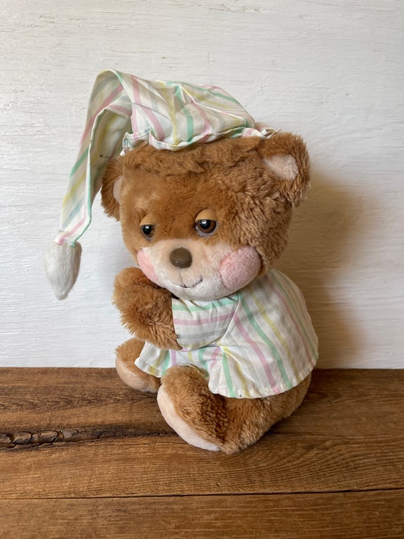 Vintage 1980 s Fisher Price Sleepy Time Teddy Bear Pastel