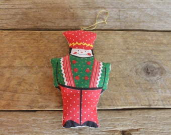 Vintage Handmade Christmas Ornament // Toy Soldier