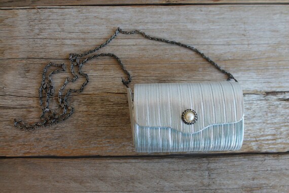 Vintage Silver Towanny Formal Purse From Macy s Silver Lame Fabric Evening Bag Etsy