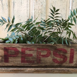 Vintage Pepsi-Cola Holzkiste // Vintage Soda Kiste // Rustikales Regal