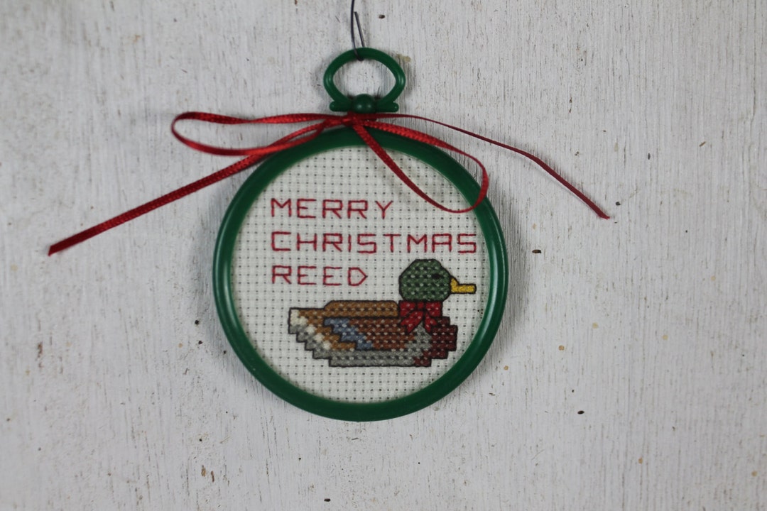 Personalized Vintage Christmas Ornamentmerry Christmas Reed - Etsy
