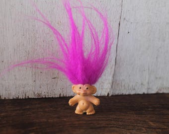 Vintage Purple Hair Troll Doll
