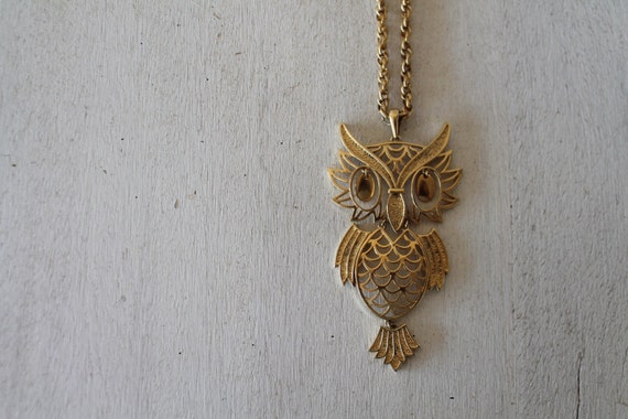 Vintage Owl Necklace - image 4