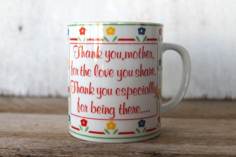 Mother's Day Vintage Coffee Mug, Thank you, Mother... image 4