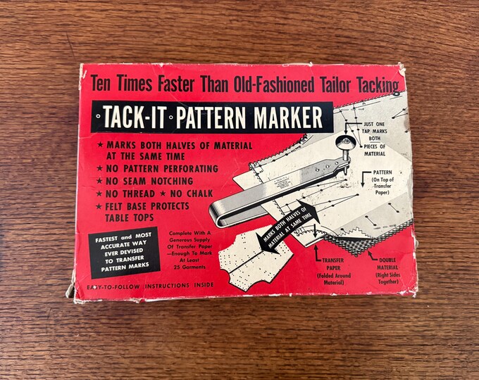 Vintage Tack-it Pattern Marker: 1950s Sewing Tool W/ Original Box - Etsy