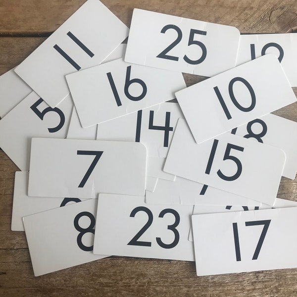 Vintage NUMBER Flashcard // Pick one