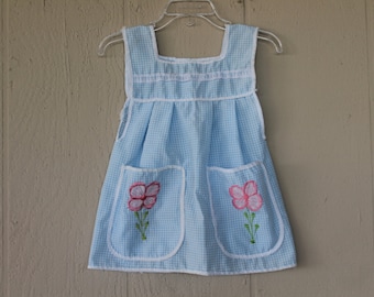 Vintage Kleinkind Vichy Karo Kleid