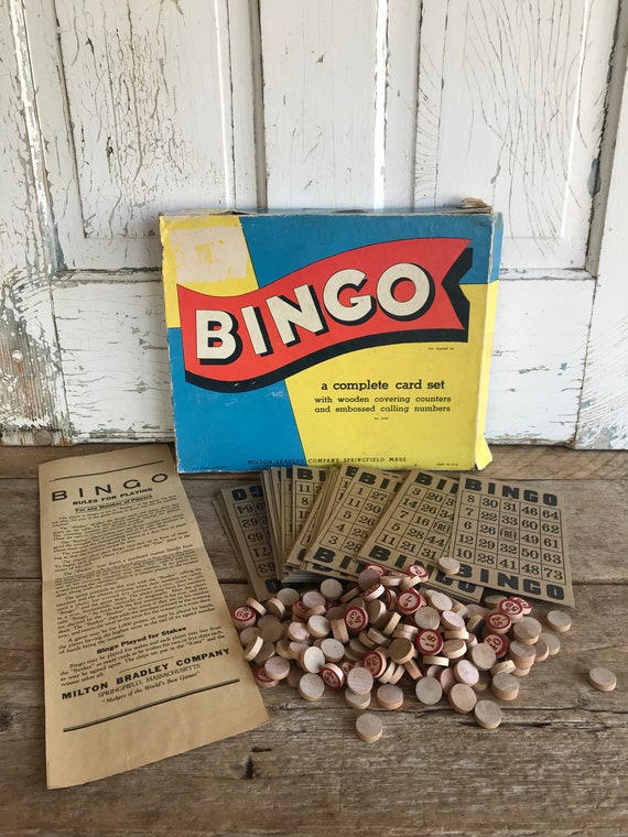 Vintage Bingo Game 1939 Milton Bradley Game No 4148 Etsy