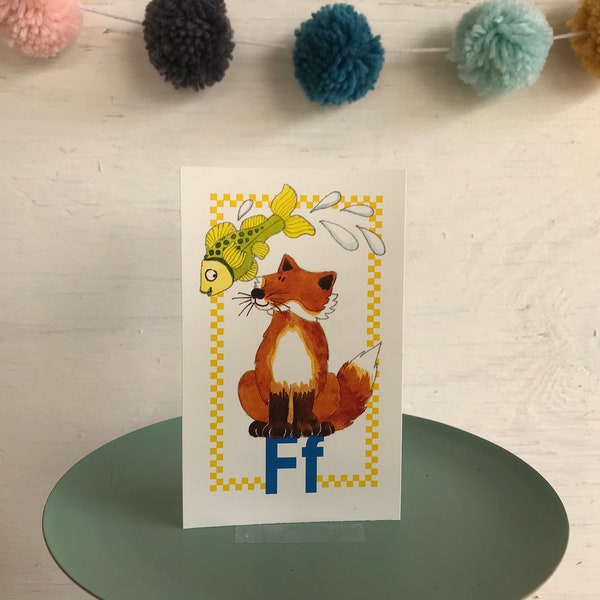 Vintage Flashcard -- Ff Fox