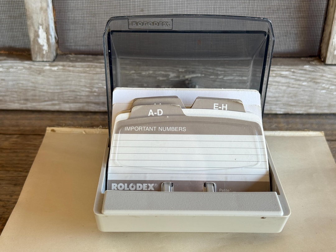 Vintage Rolodex Petite Address Book Model No. S-300C // Grey Dividers ...