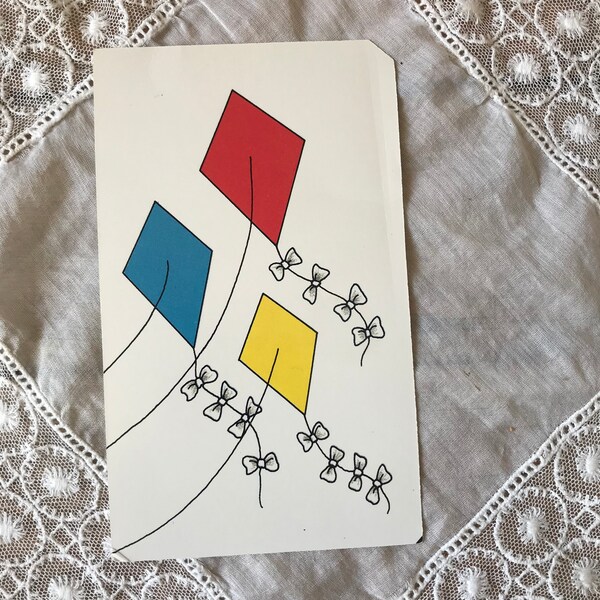 Vintage Flash Card -- Kites & Diamond